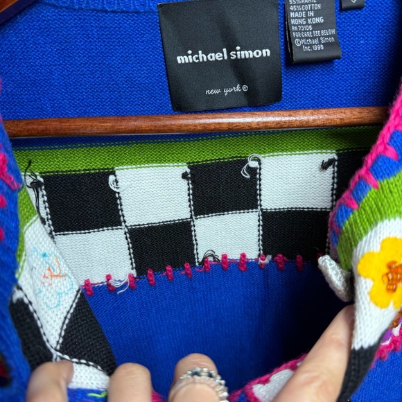 rare vintage michael simon butterfly sweater NWT - Picture 13 of 15